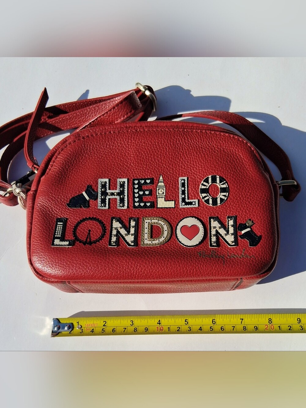 RADLEY LONDON Red Crossbody Bag with Hello London Design - Picture 16 of 16